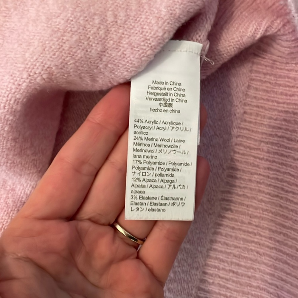 J.Crew Half Zip Collar Sweater Pink | Women’s Size S - Picture 6 of 6